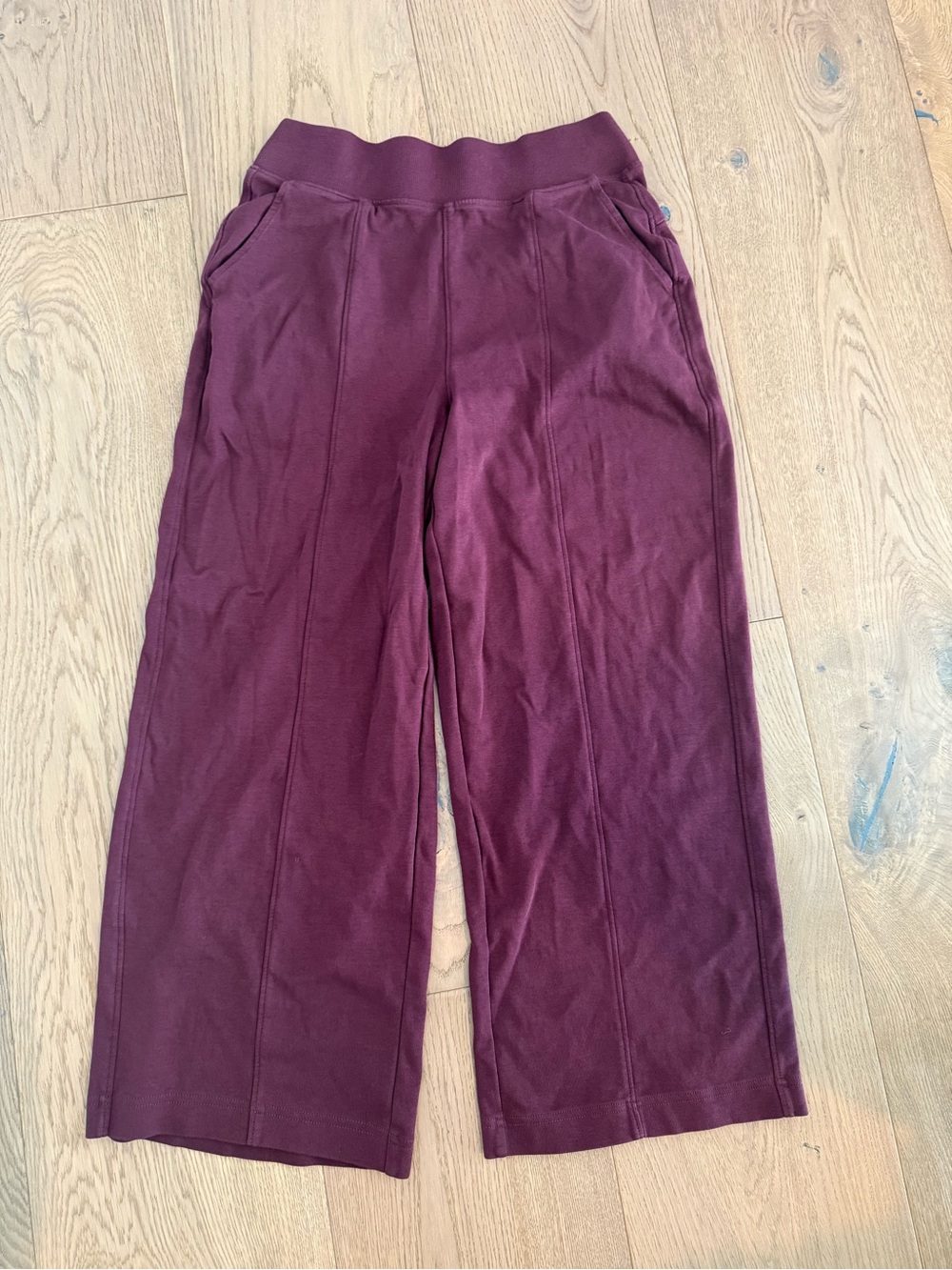 Pact Women's Wide-Leg Pull-On Pants in Wine - Picture 2 of 4